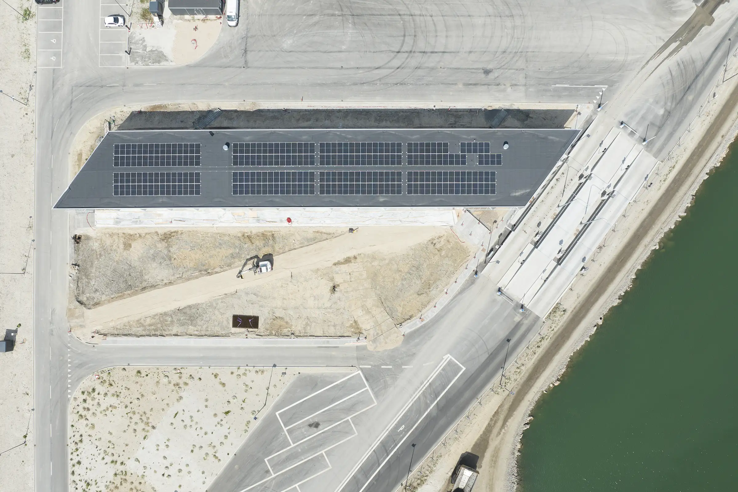 Case Lynetteholm, dronefoto, byggeprojekt.